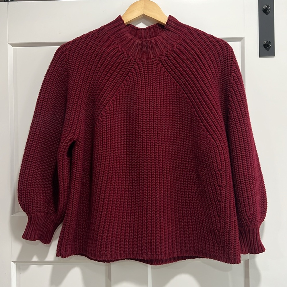 APIECE APART
MEREL FUNNEL NECK CROP SWEATER - BERRY - Picture 2 of 8